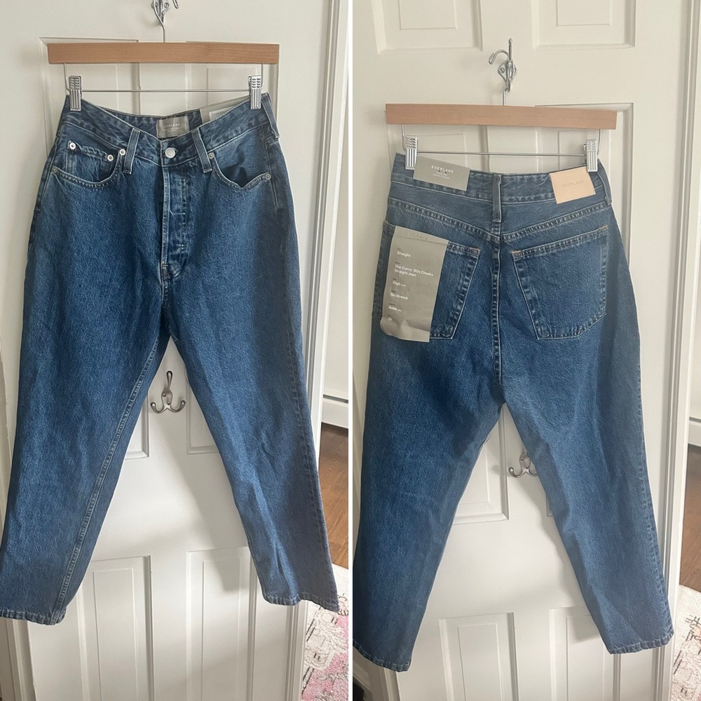 Everlane NEW Curvy 90s Cheeky Straight Jean High Rise 100% Cotton Ankle Jeans 29